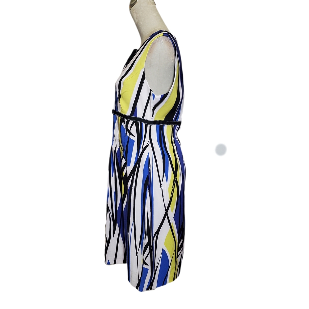 Perceptions New York Women's Blue, Yellow And White Dress Sz 8 - Picture 2 of 6